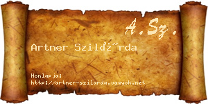 Artner Szilárda névjegykártya